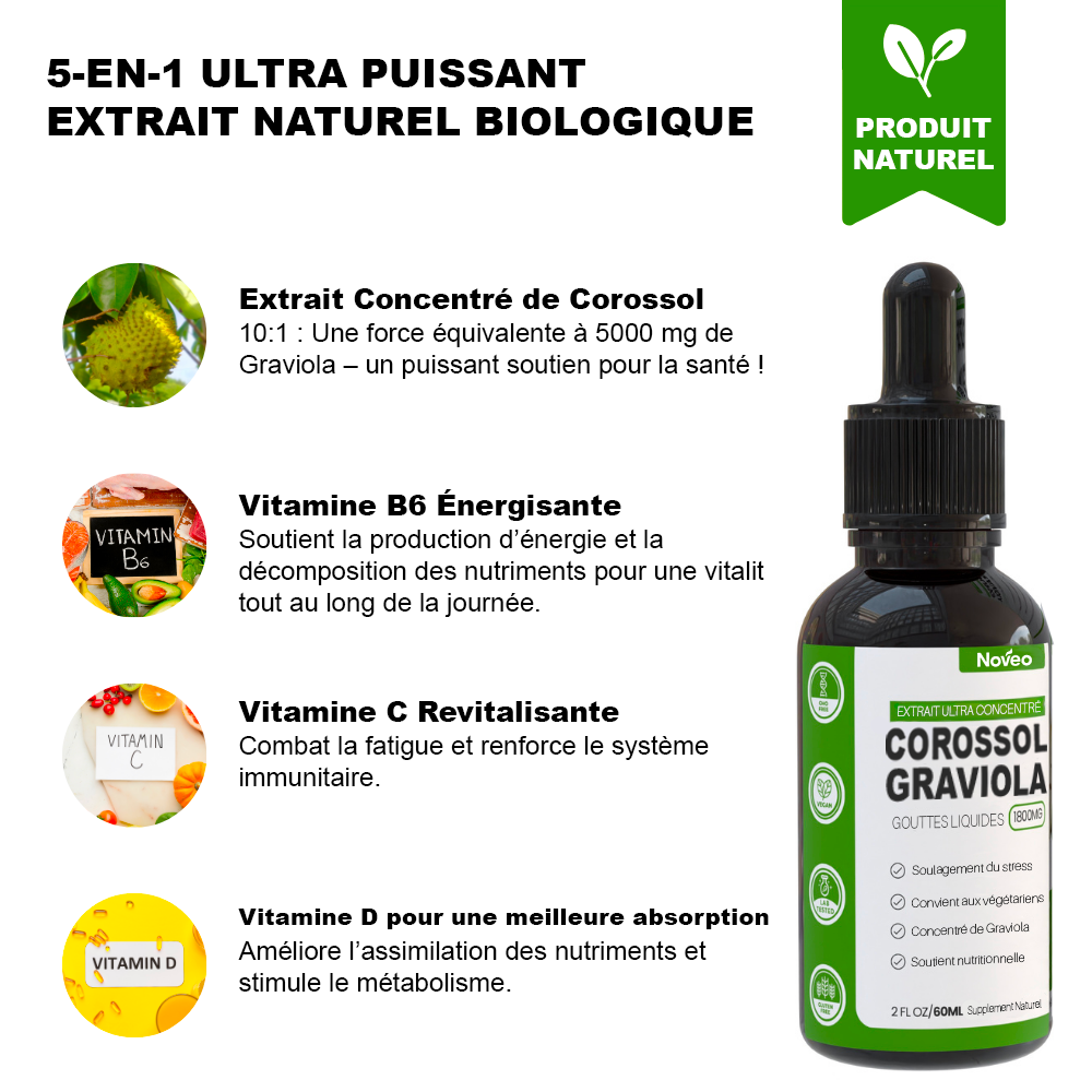 Noveo® – Extrait 100% Naturel de Corossol Pur